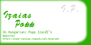 izaias popp business card